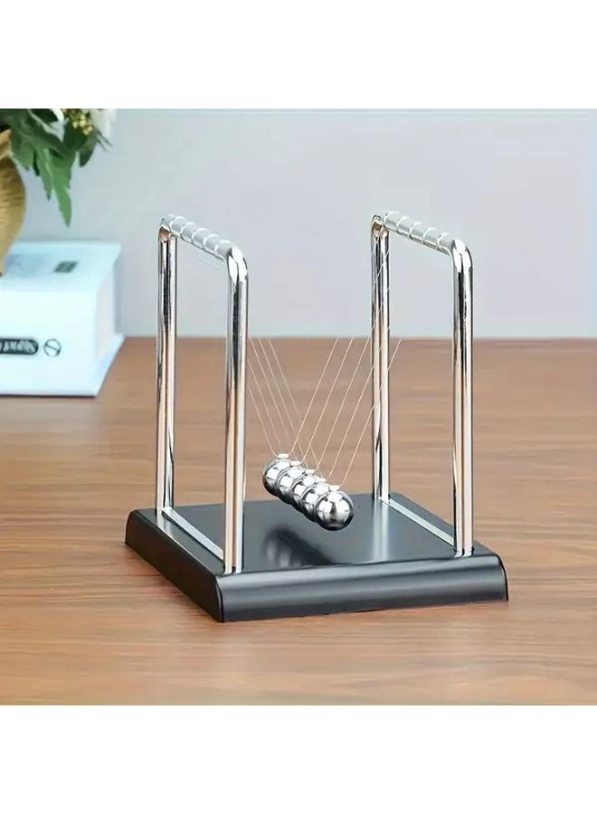 Black Newton Cradle Metal Ball Physics Science Toy Educational Desktop Decor - Image 5